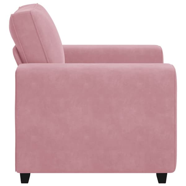 Soffstol rosa 100x77x82 cm sammet