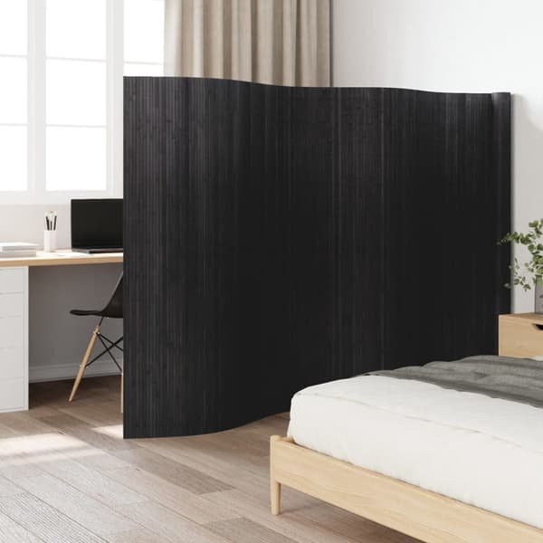 Rumsavdelare grå bredd 600 cm höjd 165 cm bambu
