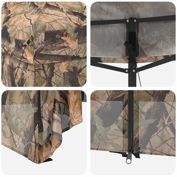 Pop-up Gazebo med 4 Sidoväggar 3 x 6 m Skogs camo