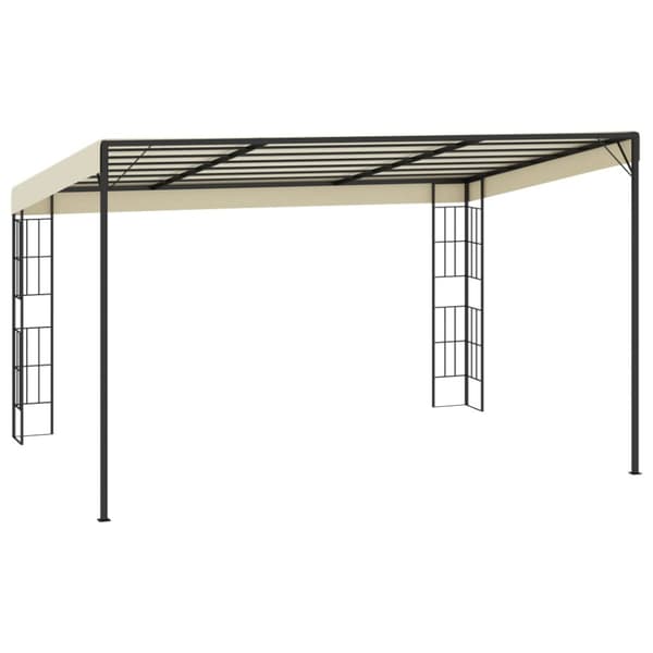 Väggmonterad paviljong 3x4 m gräddvit tyg