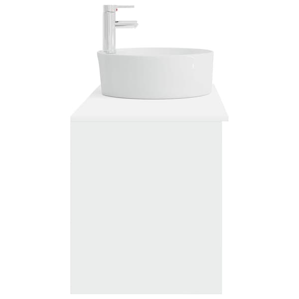 Badrumsmöbelset 2 pcs Vit Konstruerat trä