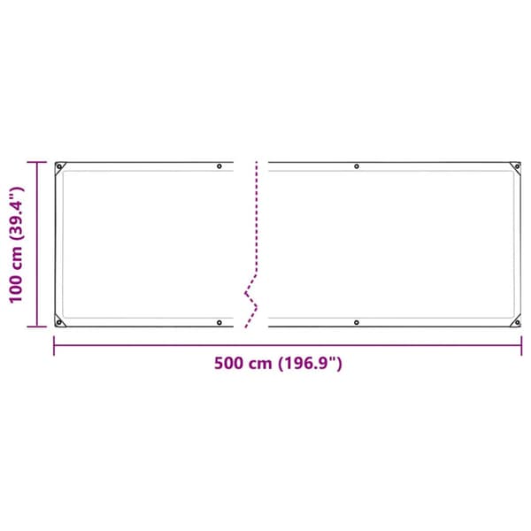 Växtskydd med öljetter 1x5 m PVC