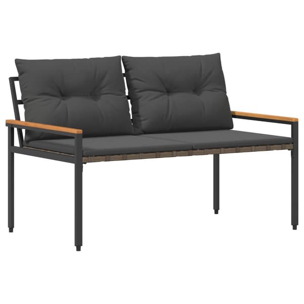 Utemöbelset 4 pcs Mörkgrå konstrotting