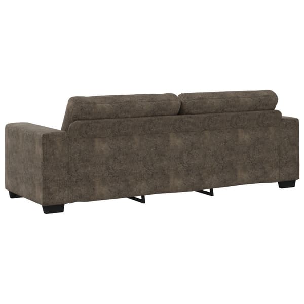 3-Sits soffa Mörkgrå 220 cm Faux Mockaläder