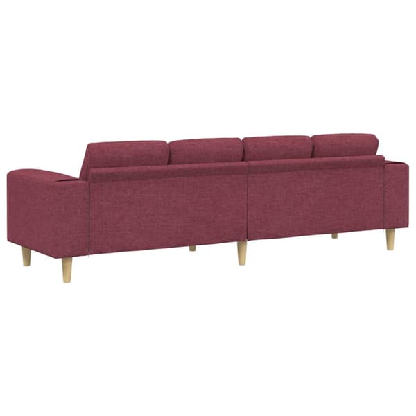 Vardagsrumsoffa Vinröd 250 x 77 x 76 cm Polyester