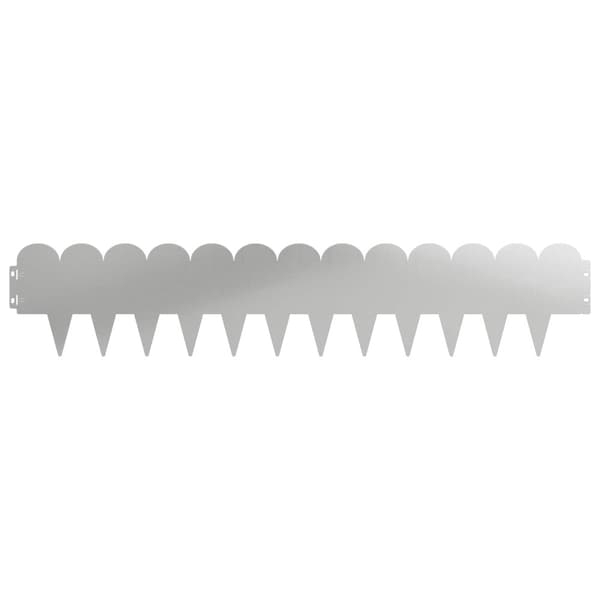 Kant för gräsmatta 10 pcs 103 x 20 cm Stål Silver