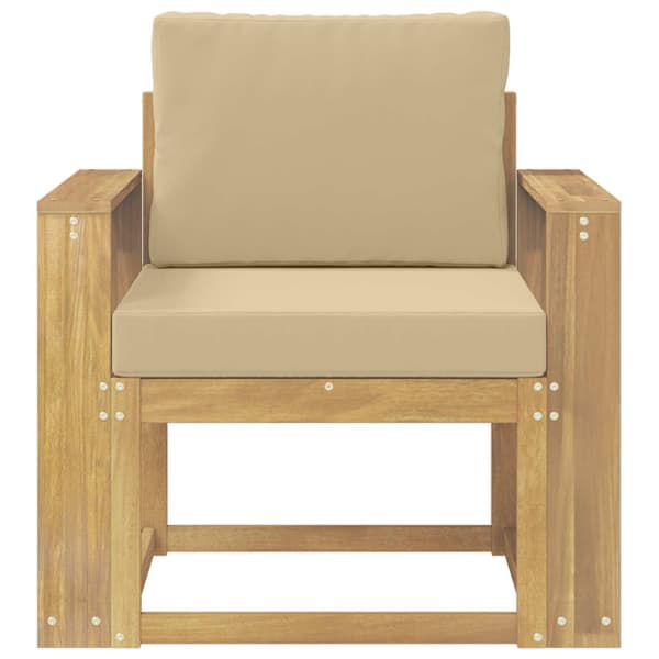 2 Stycke Utomhussoffset Polyester Vit och beige
