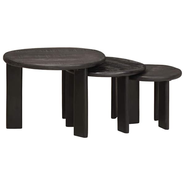 Nesting Kaffe Bord 3 pcs Vit Massivt mangoträ