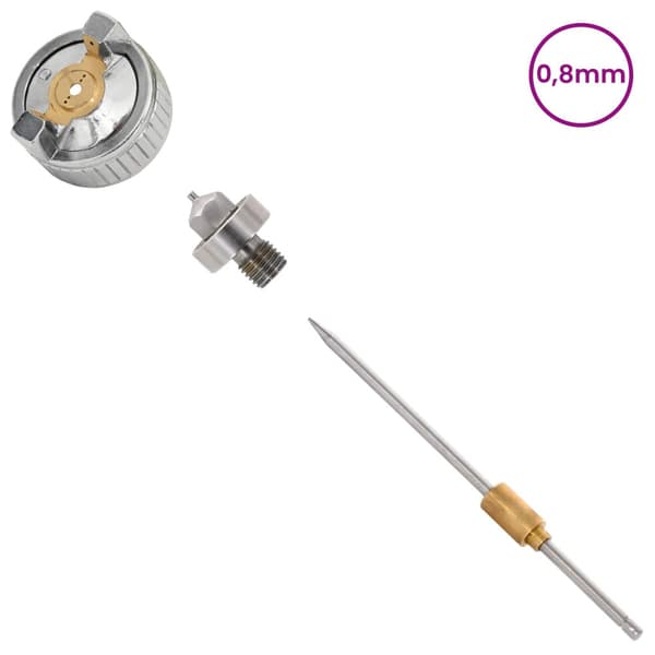 HVLP Sprutpistol Munstycke 0,8 mm Munstycke Silver