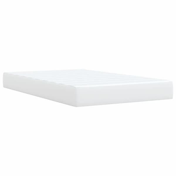 Ramsäng med madrass vit 120x200 cm konstläder