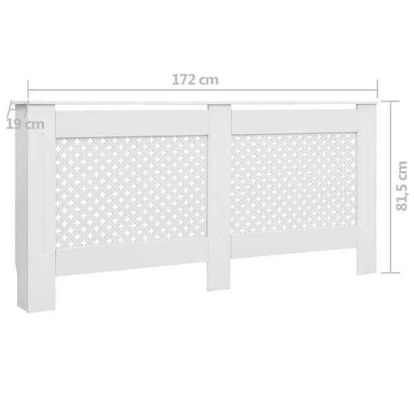 Elementskydd 2 st vit 172x19x81,5 cm MDF