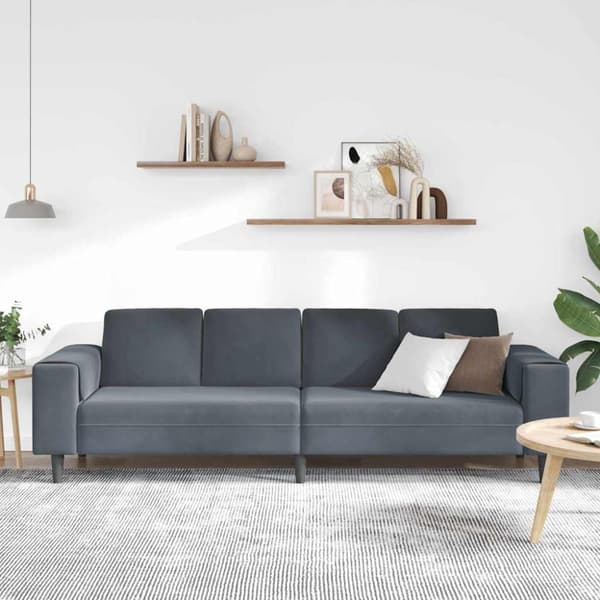 Vardagsrumsoffa Mörkgrå 250 x 77 x 76 cm