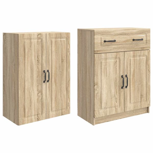 Skåpset 2 pcs Sonoma-ek Konstruerat trä