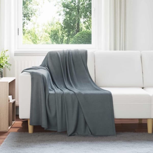 Kastfilt Mörkgrå 170 x 130 cm Fleece
