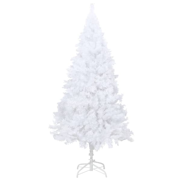 Plastgran med tjocka grenar vit 240 cm PVC