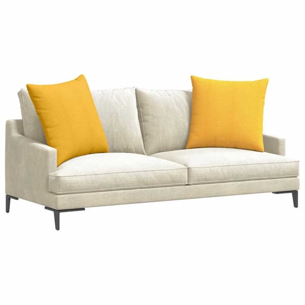 Sofakuddar 2 pcs Ljusgul 80 x 80 cm Kordread tyg