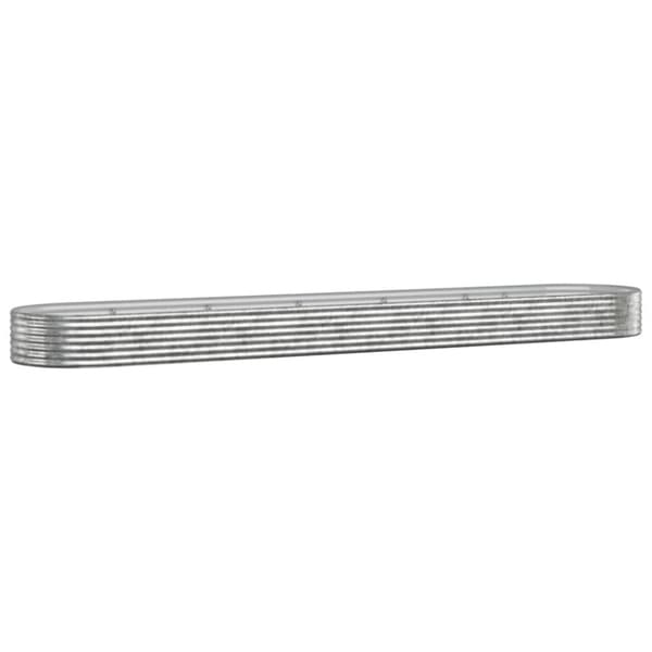 Odlingslåda galvaniserat stål 507x100x36 cm silver
