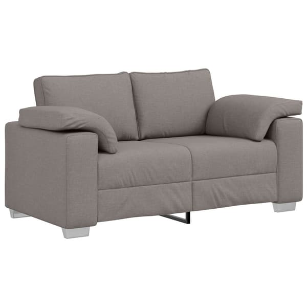 Soffa 3 st Taupe Linnenblandad tyg