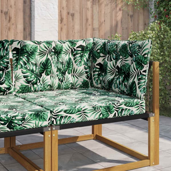 Utomhus Soffa Kudde 3 pcs Bladmönster Polyester
