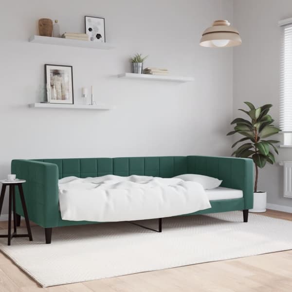 Dagbädd mörkgrön 100x200 cm sammet