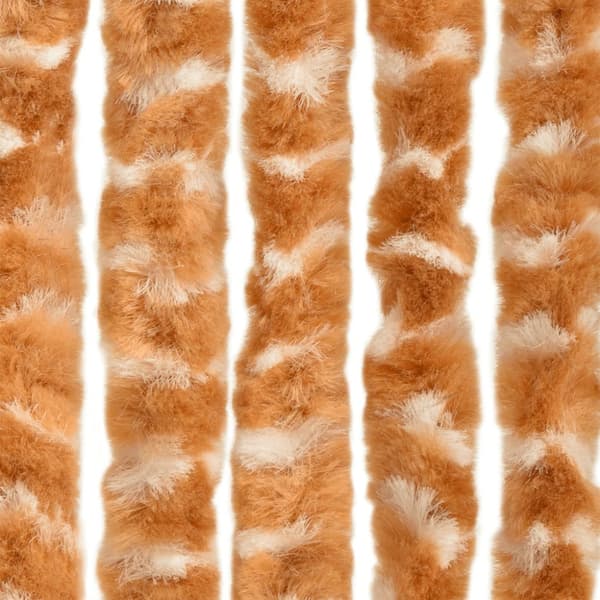 Insektsgardin ockra och vit 90x200 cm chenille