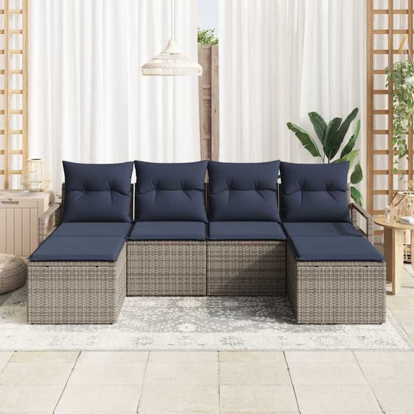 Soffset 6 pcs Grå konstrotting