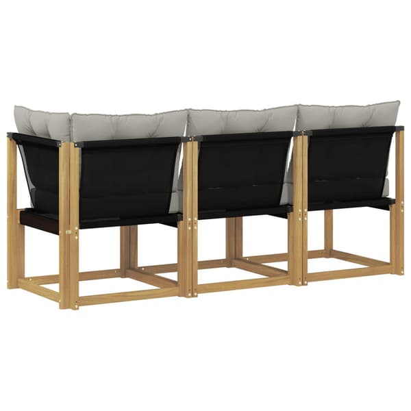 Modulsoffa utomhus mitt och hörn med kudde 3 Stycke Vit