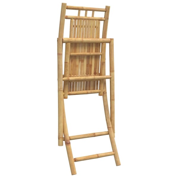 Hopfällbara trädgårdsstolar 4 st 46x66x99 cm bambu