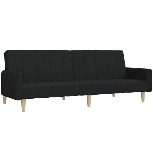 Bäddsoffa 2-sits svart tyg
