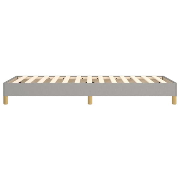 Boxspring-sängram ljusgrå 90x200 cm tyg