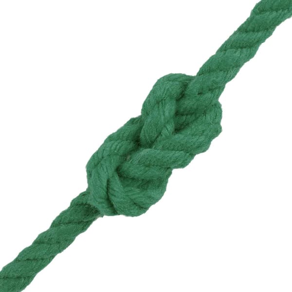 Bomullssnöre 2 st 2 mm 100 m Grön 100% Bomull