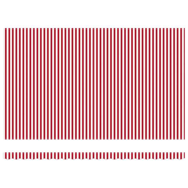 Utfällbar markis Röd och Vit 500 × 350 cm
