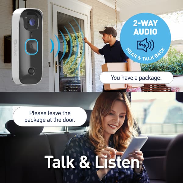 Swann Buddy4K Videodörrklocka med SwannShield AI röstassistent