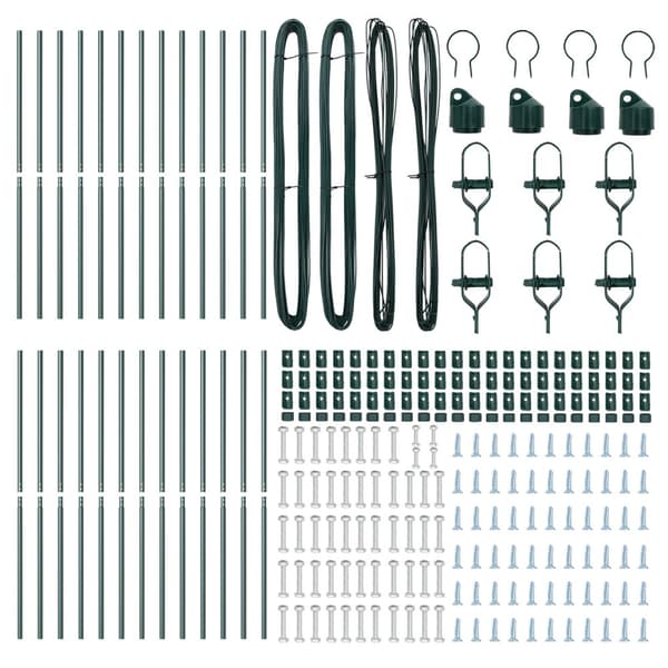 Stängselstolpe 26 pcs Grön 3,2 x 3,2 x 210 cm