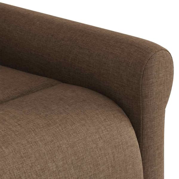 Elektrisk massagefåtölj brun tyg