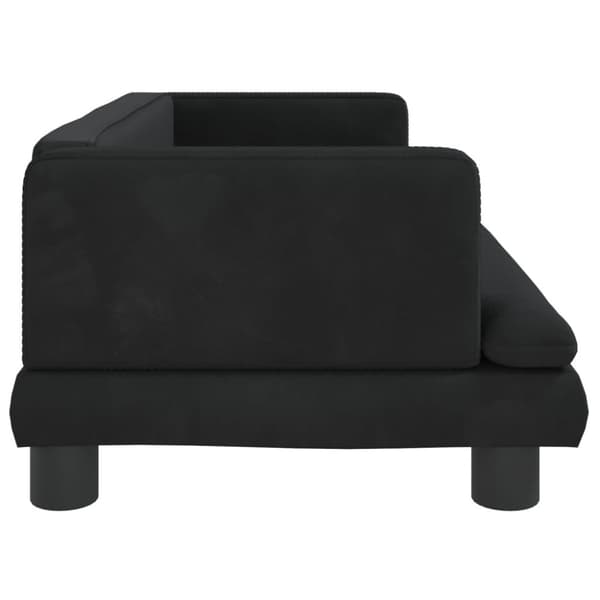 Hundbädd svart 80x45x30 cm sammet