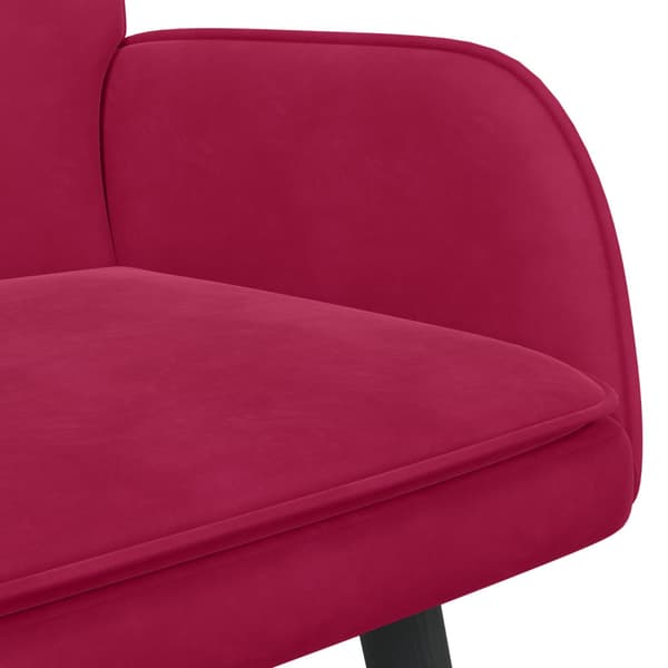 Tvåsitssoffa Vinröd 115 x 61 x 87 cm Sammet