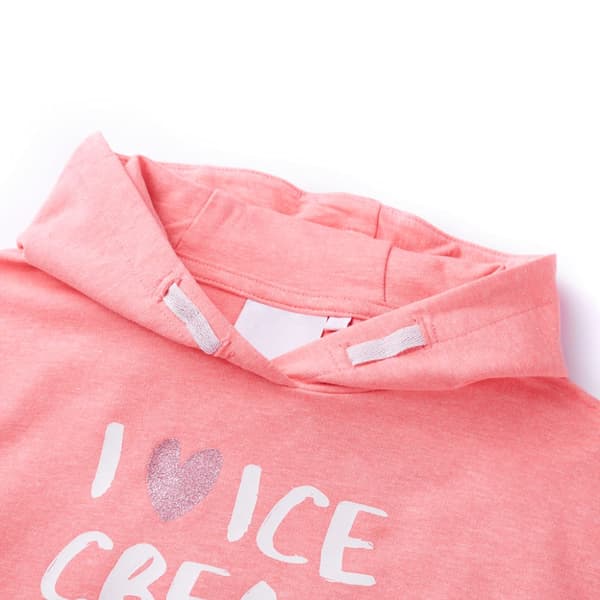 Barnhoodie stark rosa 92