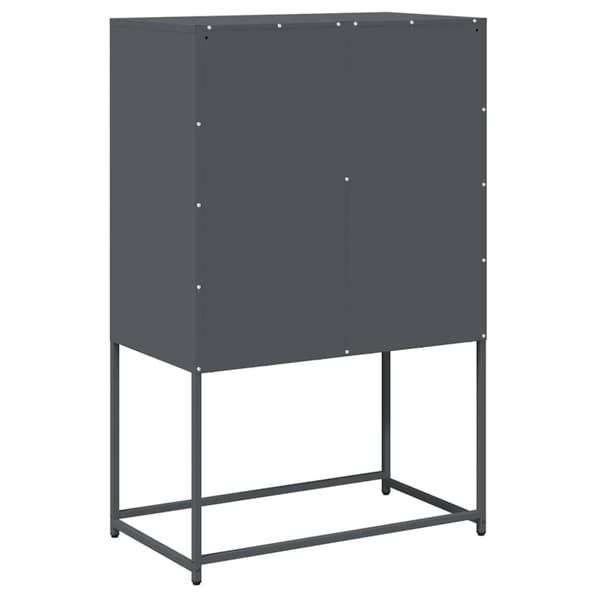 Highboard antracit 68x39x107 cm stål