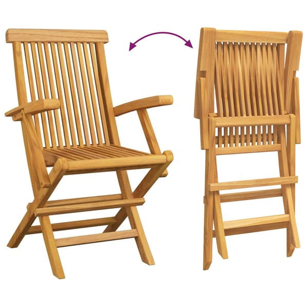 Trädgårdsmöbelset 5 pcs Brun Massivt teakträ