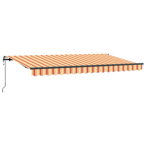 Utfällbar markis Gul 400 x 200 cm tyg