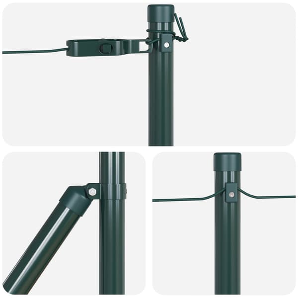 Stängselstolpe 52 pcs Grön 3,2 x 3,2 x 100 cm