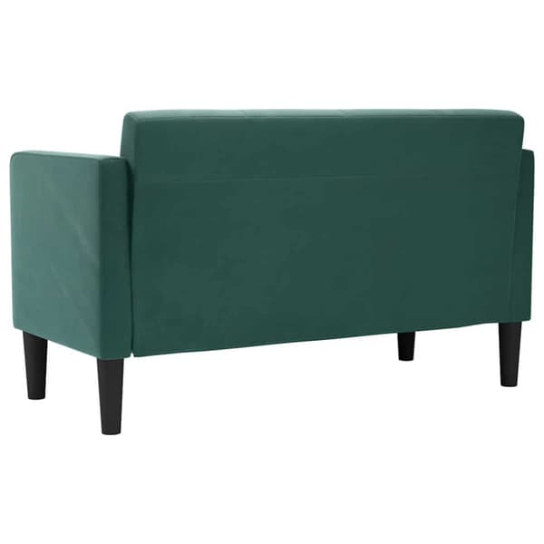 Loveseat soffa mörkgrön 111 cm sammet