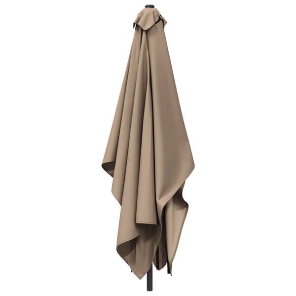 Trädgårdsparasol 200 x 300 cm Polyester Rektangulär Taupe