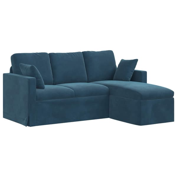 Soffa Blå 178 x 134 x 80 cm Sammet