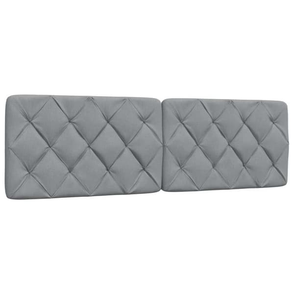 Bed Frame with LED without Mattress Light Grey 160x200 cm Fabric