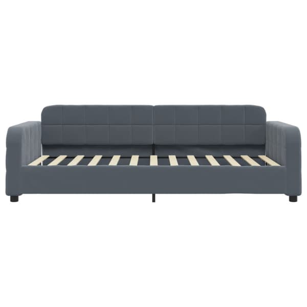 Dagbädd med madrass mörkgrå 80x200 cm sammet