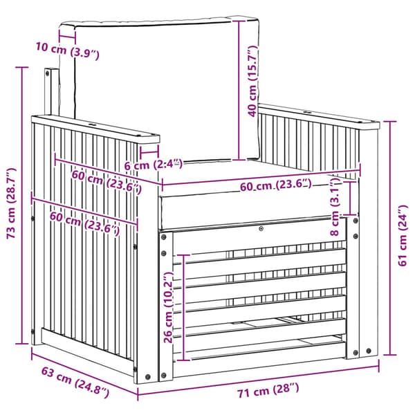 Utomhussoffset Polyester Vit