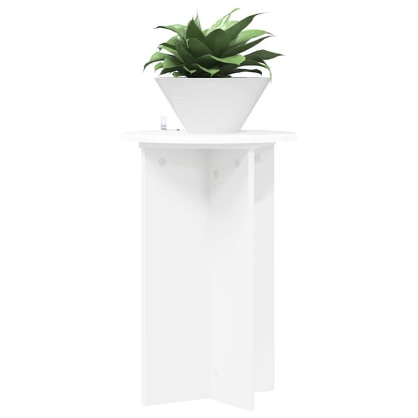 Växtställ 2 pcs Vit Ø40 x 60 cm Konstruerat trä