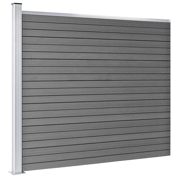 Staketpanel WPC 175x146 cm svart